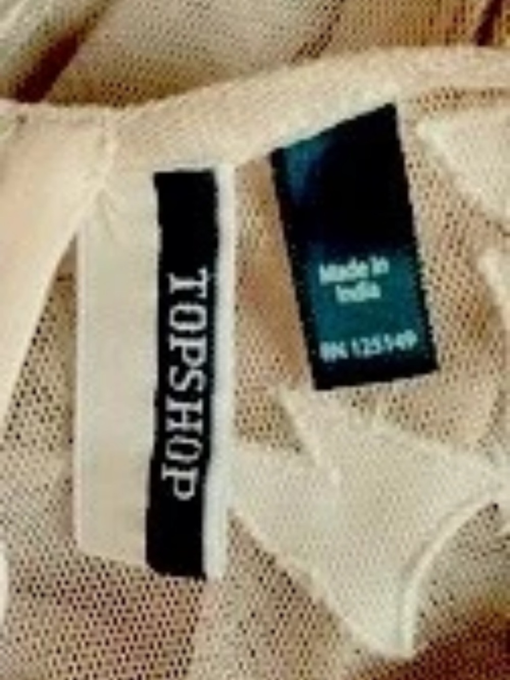 Topsshop Wedding Gown Evening Size 8(fits Size 2-6)Dress Sheath Midi Shear Ivory - Picture 3 of 5